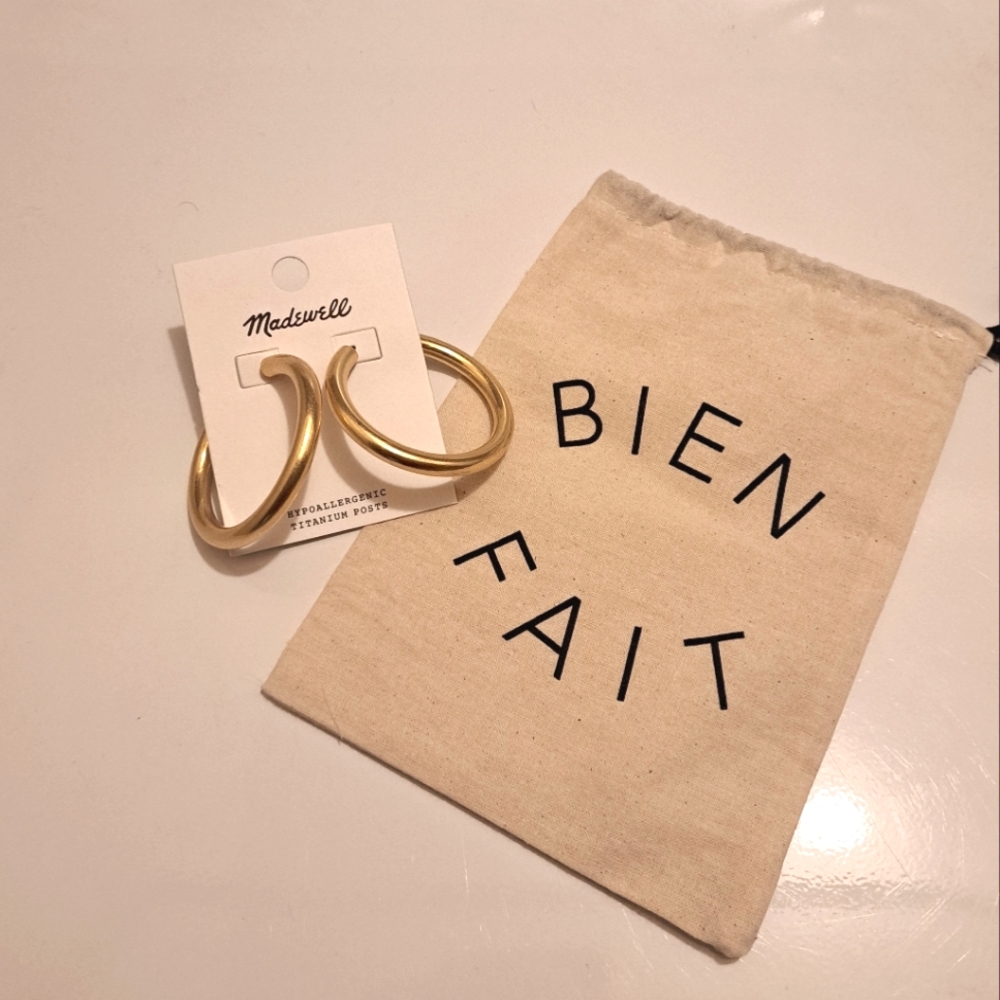 NWT Madewell Oversize Hoops